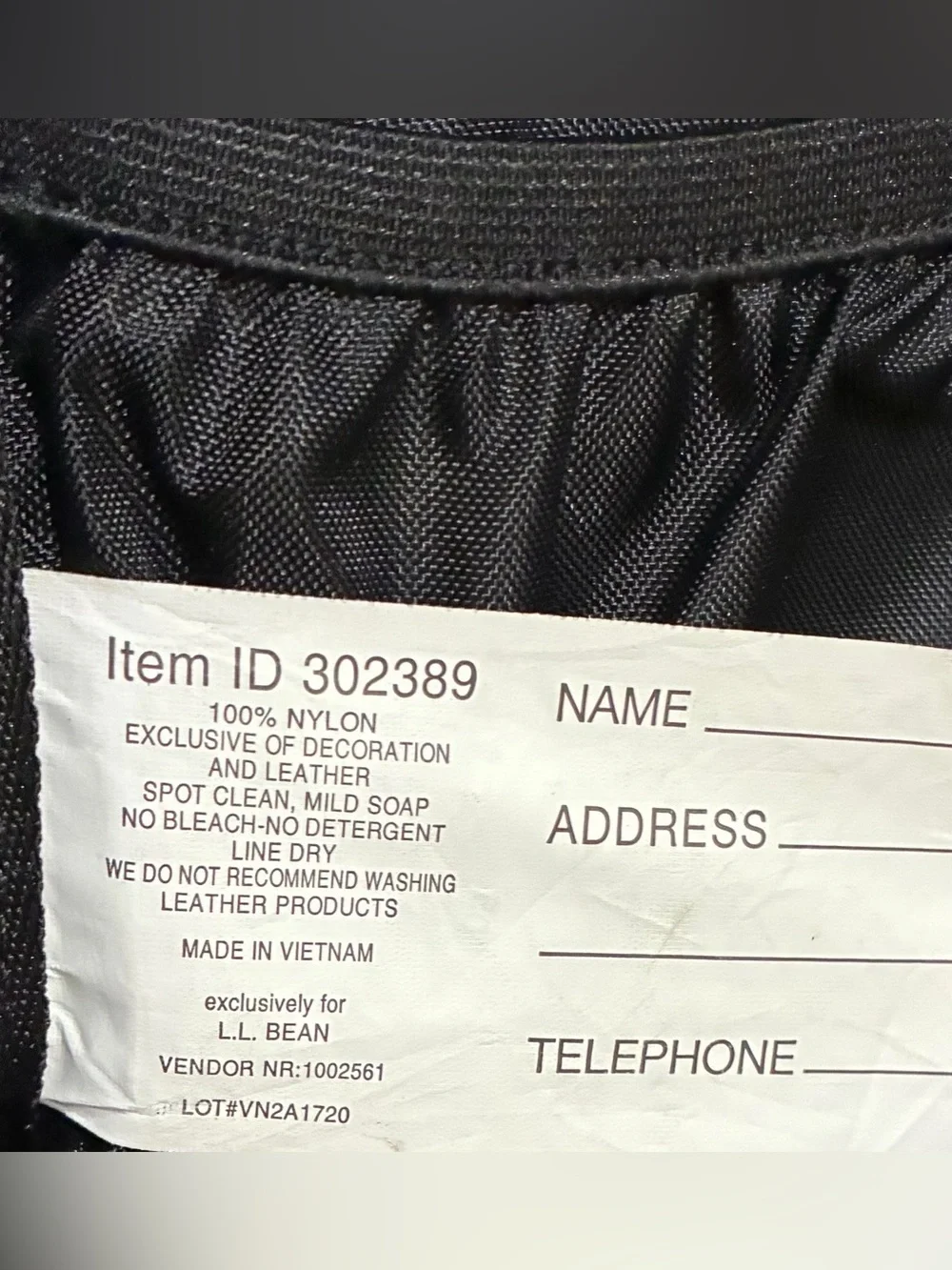LL Bean Backpack, Style 302389, Reflective, Blue / gray